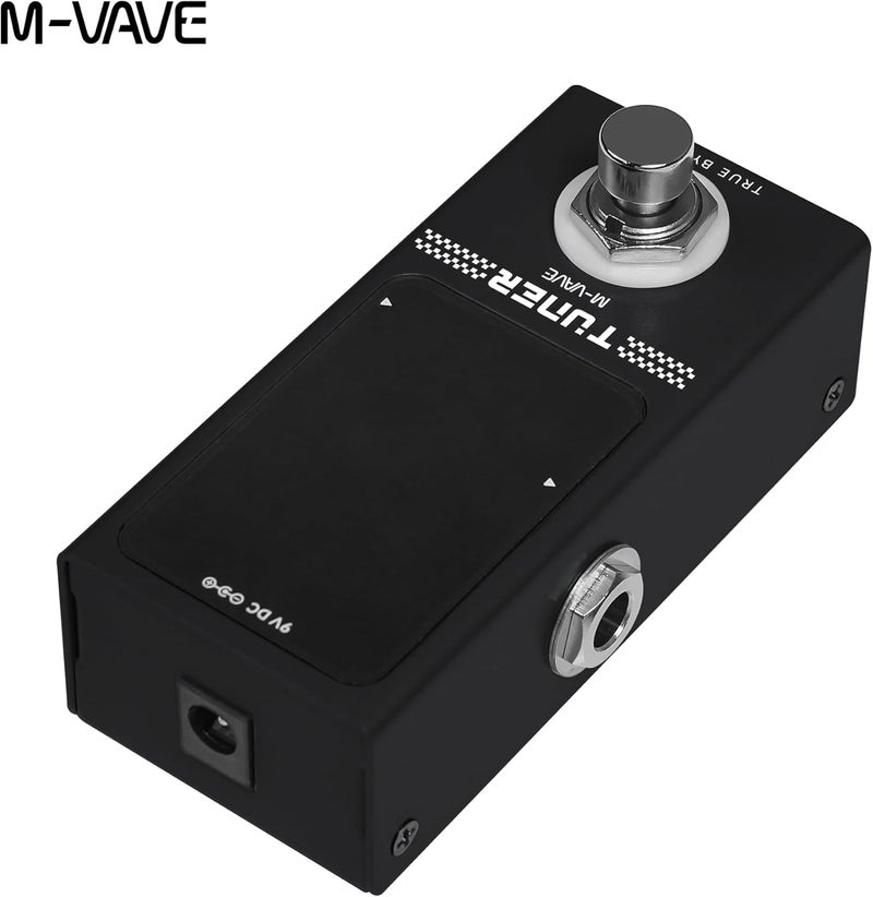 IOppWin High-Precision Chromatic Guitar Tuner Pedal - Compact Metal True Bypass Stompbox with LED Display for Bass, 12-String Guitar & Instruments, 12Hz-4186Hz Range (Black) - Image 4